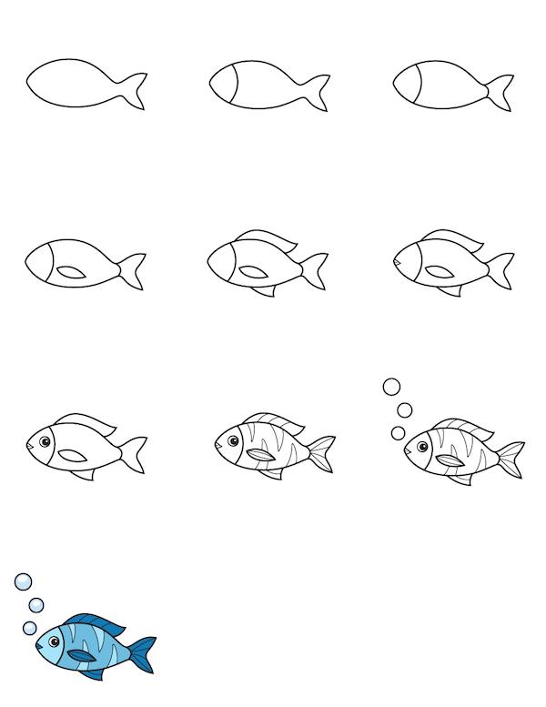 Drawing Fish in 10 Easy Steps Hướng dẫn cách vẽ con cá đơn giản với 9 bước ai cũng thực hiện được Hướng dẫn cách vẽ con cá đơn giản với 9 bước ai cũng thực hiện được