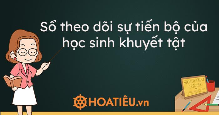 Bìa sổ theo dõi học sinh khuyết tật